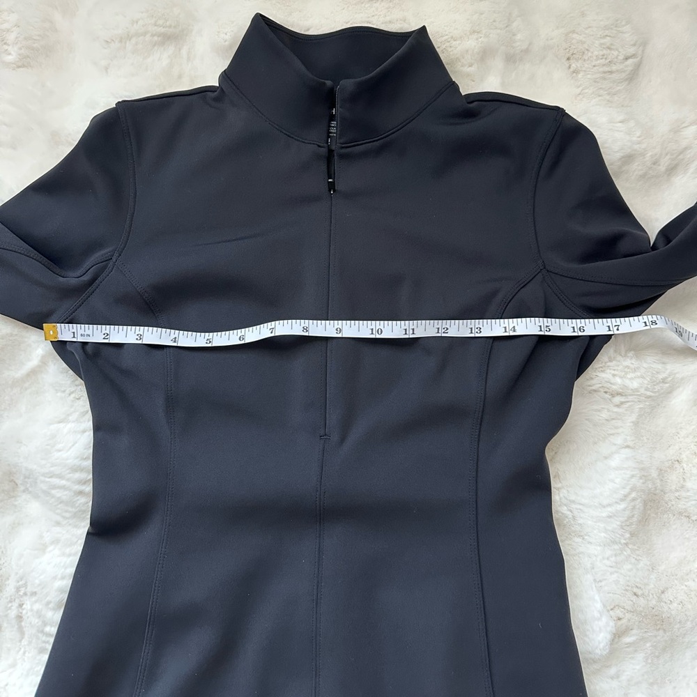 Athleta Delancey Black Half Zip Long Sleeve Mock Neck Dress with Pockets-SP - Picture 11 of 14